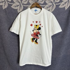 Vintage 1980s Disney Character Fashions Minnie Mouse T Shirt USA Made XL White