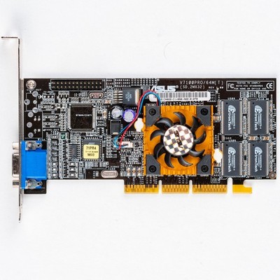 Asus AGP-V7100 Pro/T Nvidia GeForce2 MX 400 64MB AGP Graphics Card Low Profile