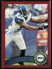 2011 Topps Chris Clemons #102 Red #77/77 Seattle Seahawks