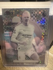2026 Topps Finest Premier League Erling Haaland Pearl Xfractor /40 ERROR NO NAME