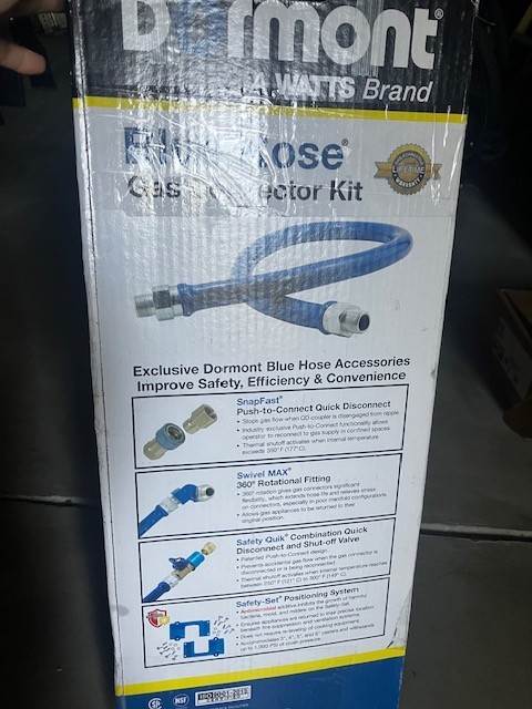 Dormont 36" Gas Connector Kit w/ 1" quick connects