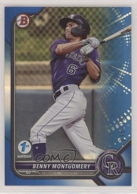 2022 Bowman 1st Edition Blue Foil 95/150 Benny Montgomery #BPPF-73 9hx