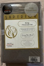 Superior Luxury 100 Cotton Flannel King Pillowcase Set 20  x40   2-piece  Grey