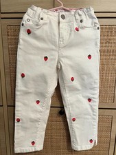 Mini Boden Girls New White Jeans 8