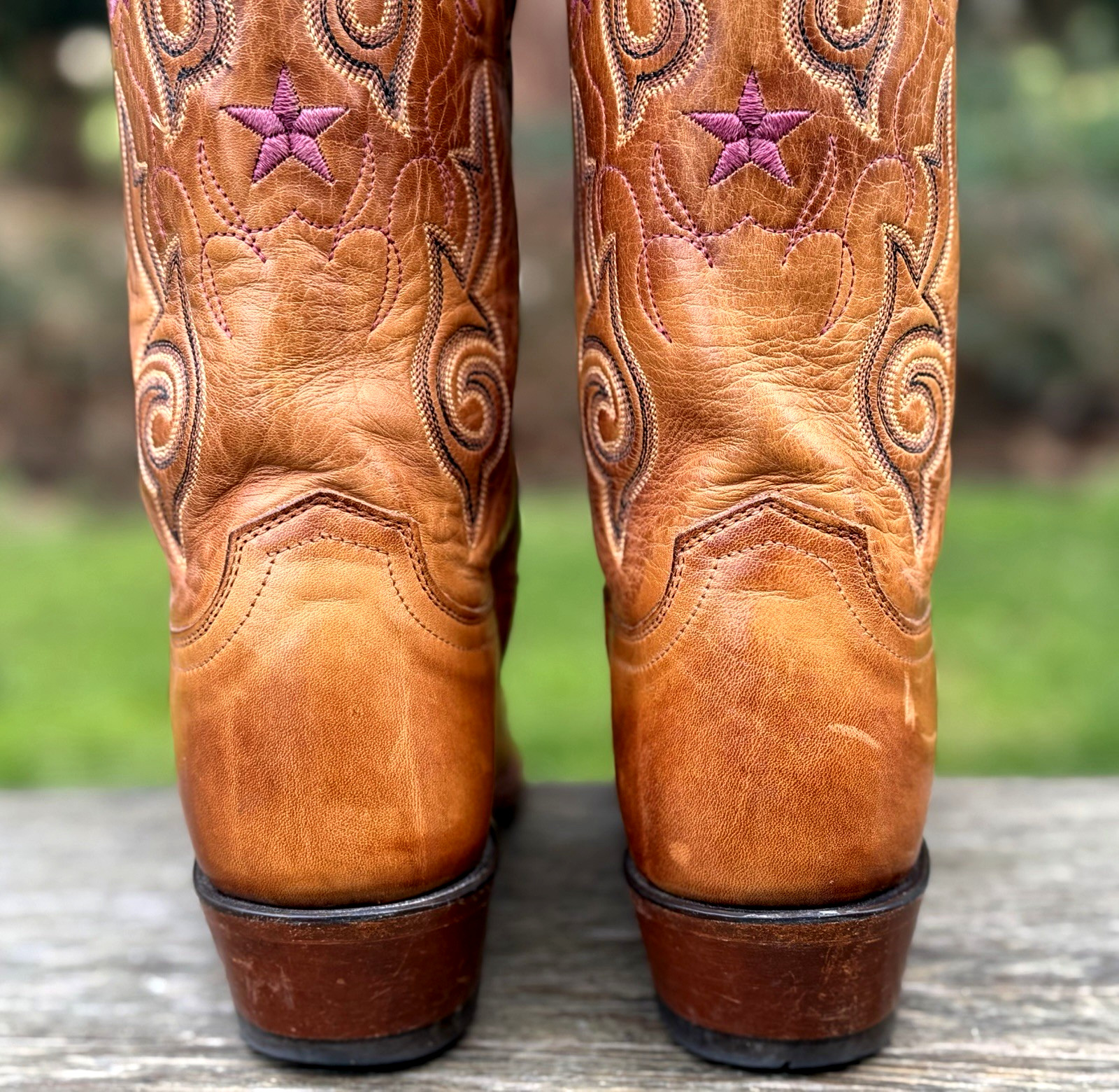 Vtg Lucchese Genuine Python Wingtip ⭐ Embroidered… - image 15