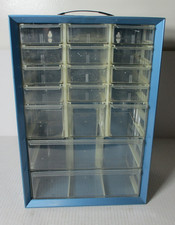 VTG 17 Drawer Akro Mils Metal Parts Storage Cabinet Organizer USA