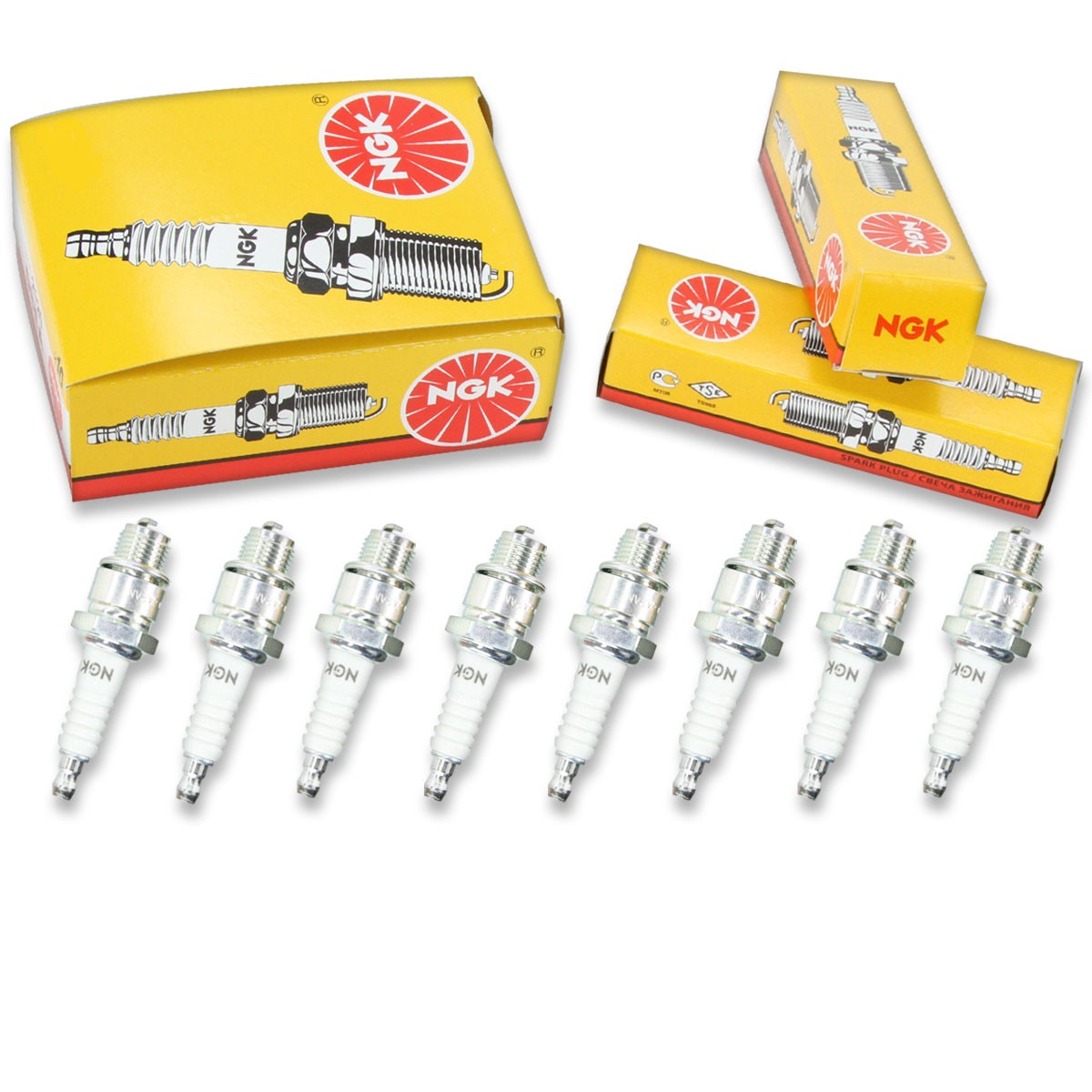 8 pc NGK 5126 B8HS-10 Standard Spark Plugs for W24FSU10 94703-00160 jy