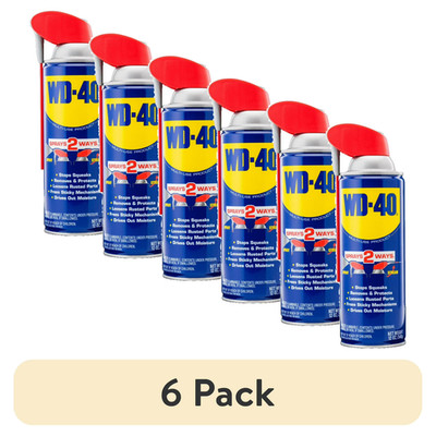(6 pack) Classic WD-40 Formula, Multi-Use Product with Smart Straw Sprays 2 Ways