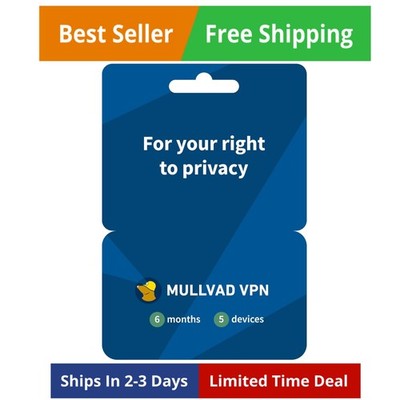 6  for 5 Devices | No-Log Security VPN Service | Protect Your Privacy