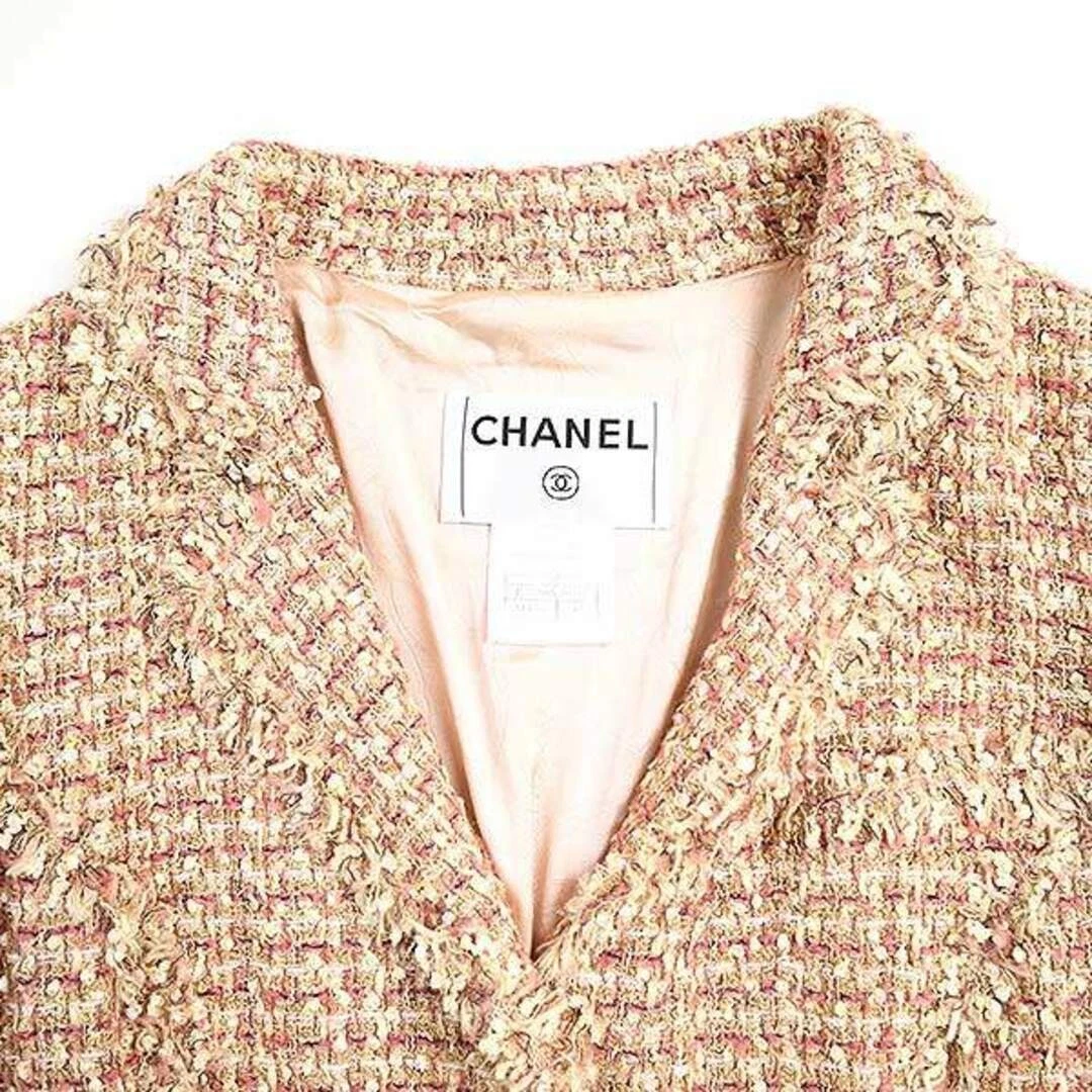 Giacca Chanel in tweed con bottoni P27798V16935 rosa 42