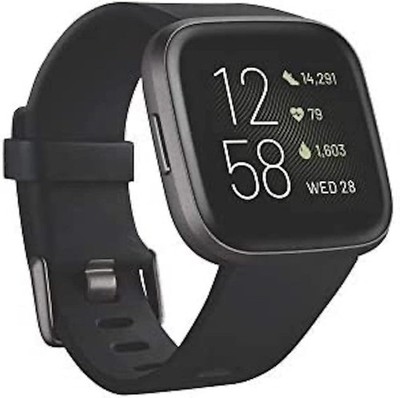 Fitbit Versa 2 Gesundheits & Fitness Smartwatch - Sprachsteuerung - Schlafwert - Schwarz