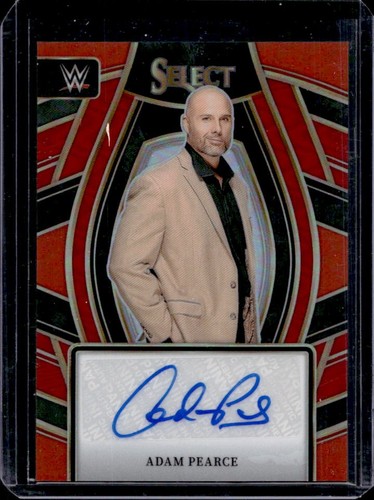 2024 Panini Select WWE Adam Pearce Signature Selections Red Prizm Auto #/99