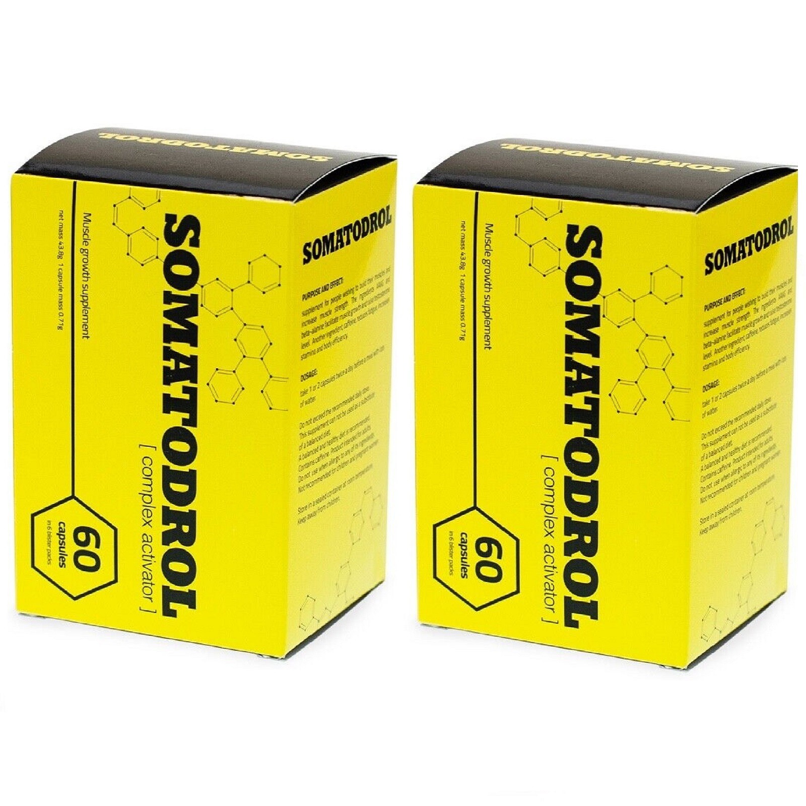 SOMATODROL - 60-240 Cápsulas - Energía Regeneración Natural Testo-Booster Muscular
