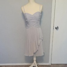 David's Bridal Ruched Midi Dress