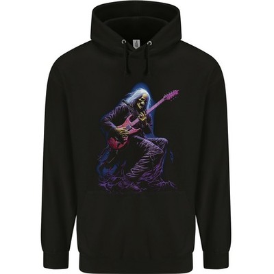 Skull Rocker Rock N Roll Heavy Metal Elektrische Gitarre Kinder Hoodie