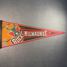 2000's Milwaukee Bucks Red NBA Full Size Pennant Banner Flag WinCraft
