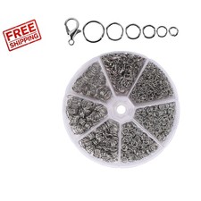 Exquisite 1014 pcs Open Jump Rings Lobster Clasps Set - DIY Jewelry Craft