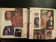 Michael Jackson Memorabilia Scrapbook Binder w/ Clippings & Photos