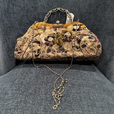Max Mayer Vintage Floral Brocade Kisslock Evening Purse Handbag NWT 12  