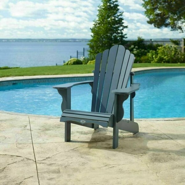 Leisure Line Adirondack Chair in Grey Recycle Materials 672342211514