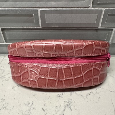PRESTON & YORK Pink Faux Crocodile Case Eye Glass Case