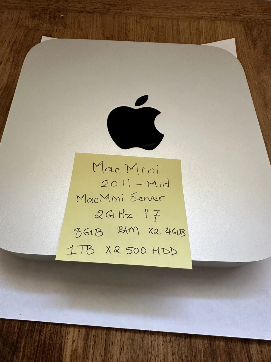 Apple Mac mini Server (Mid 2011) 2 GHz intel i7 8 GB 2x500GB HDD