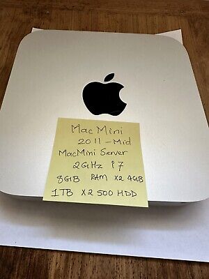 Apple Mac mini Server (Mid 2011) 2 GHz intel i7 8 GB 2x500GB HDD | eBay