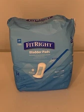 Medline FitRight Bladder Control Pads, Maximum Absorbency, 3.25" x 13" 14 count