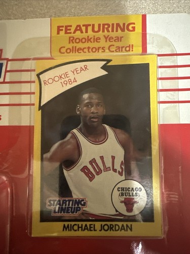 1990 kenner starting lineup Michael Jordan with Rookie Year 1984 Card & Case - Picture 7 of 10