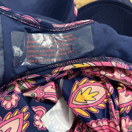 Boden Levanzo Ruched Halter One Piece Swimsuit Sz 6R Navy Paisley Terrace NWT - Picture 11 of 11