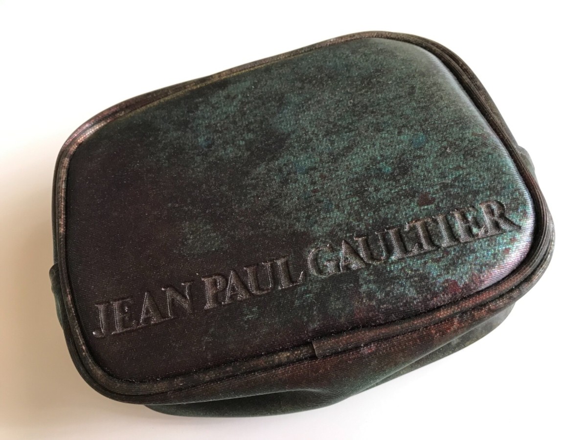 Jean Paul Gaultier Vintage Little Pouch with Zip Top V Cyber PVC