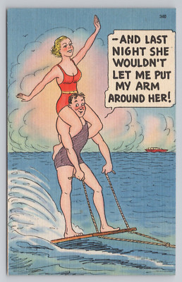 Postcard Romance Last Night She Wouldn't Let Me Put My Arm Around Her Comic