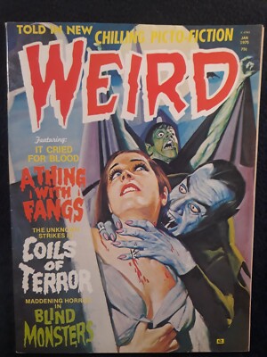 Jan. 1975 WEIRD Vol 9 # 1 WEIRD Terror Shock Suspense Horror in Very Good Cond.