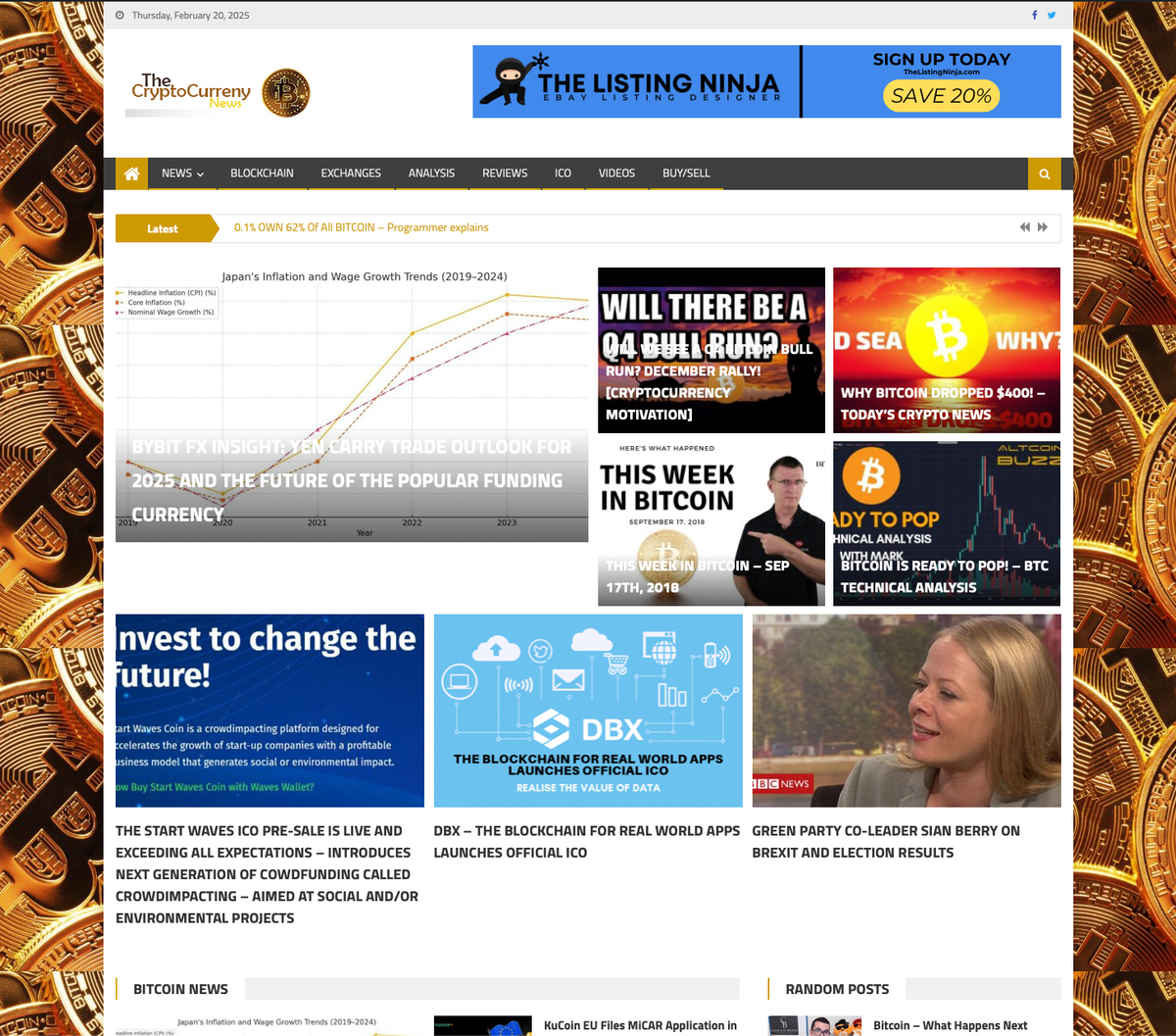 Automated Wordpress BTC Crypto News Website-Turnkey Profitable Site | eBay