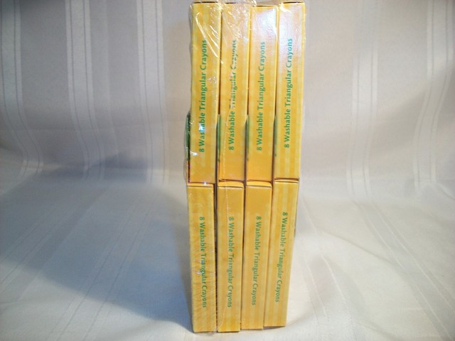 2007 Crayola 8ct Beginnings Washable Triangular Large Crayons for sale