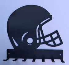 Football helmet wall key holder hanger metal wall key rack 7 Hooks 12"
