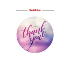 40 THANK YOU FOR YOUR PURCHASE ENVELOPE SEALS LABELS STICKERS 1" ROUND FREE SHIP