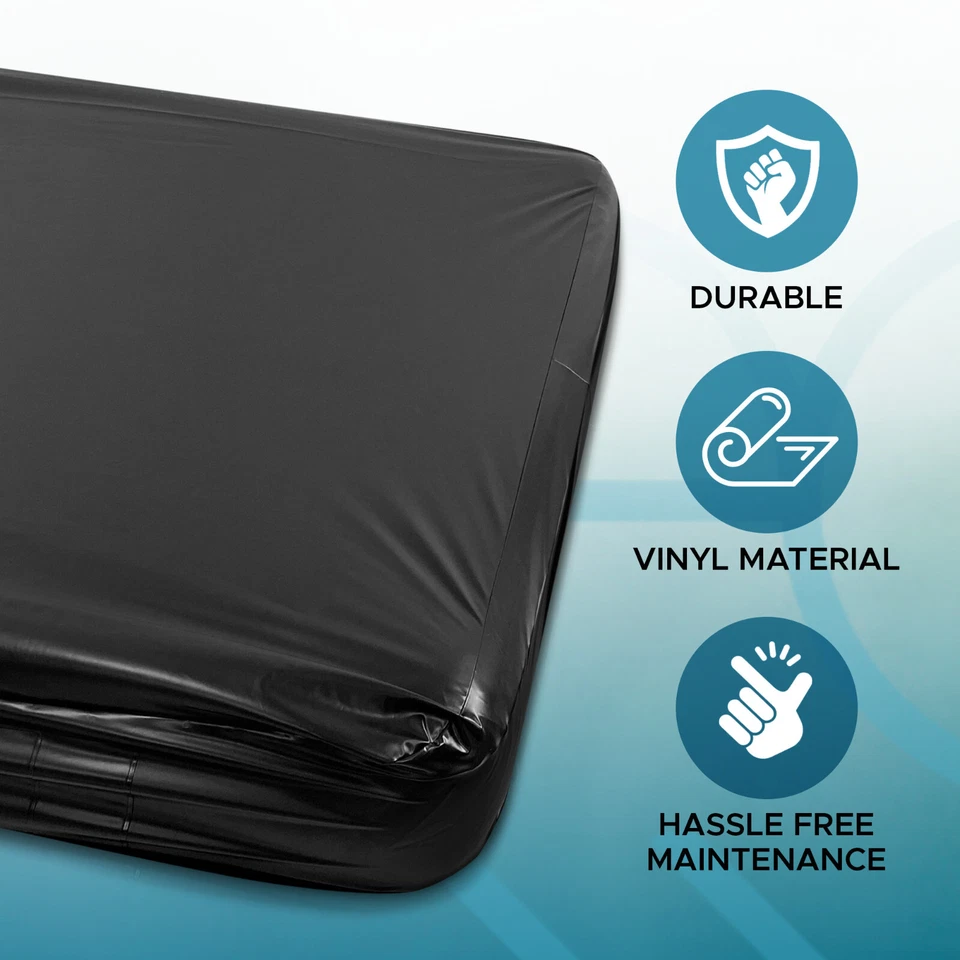 Виниловая черная водонепроницаемая простыня | защита матраса для массажа масло и гель - Изображение 3 из 4