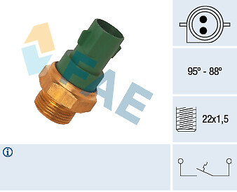 FAE 37240 Temperaturschalter, KüHlerlüFter For Ford-image