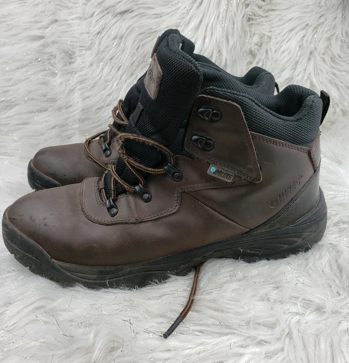 HI TEC Dri Tech Waterproof Brown Leather Casual Work Outdoor Boots