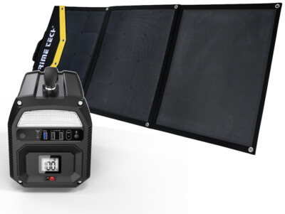 Prime Tech tragbare Powerstation Solargenerator 515Wh 600W mit Solarpanel 120W