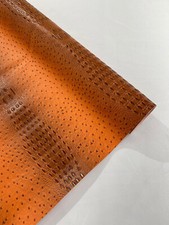 Gator/Ostrich Two Tone Fake Leather Upholstery, 3-D Crocodile Skin Texture Faux