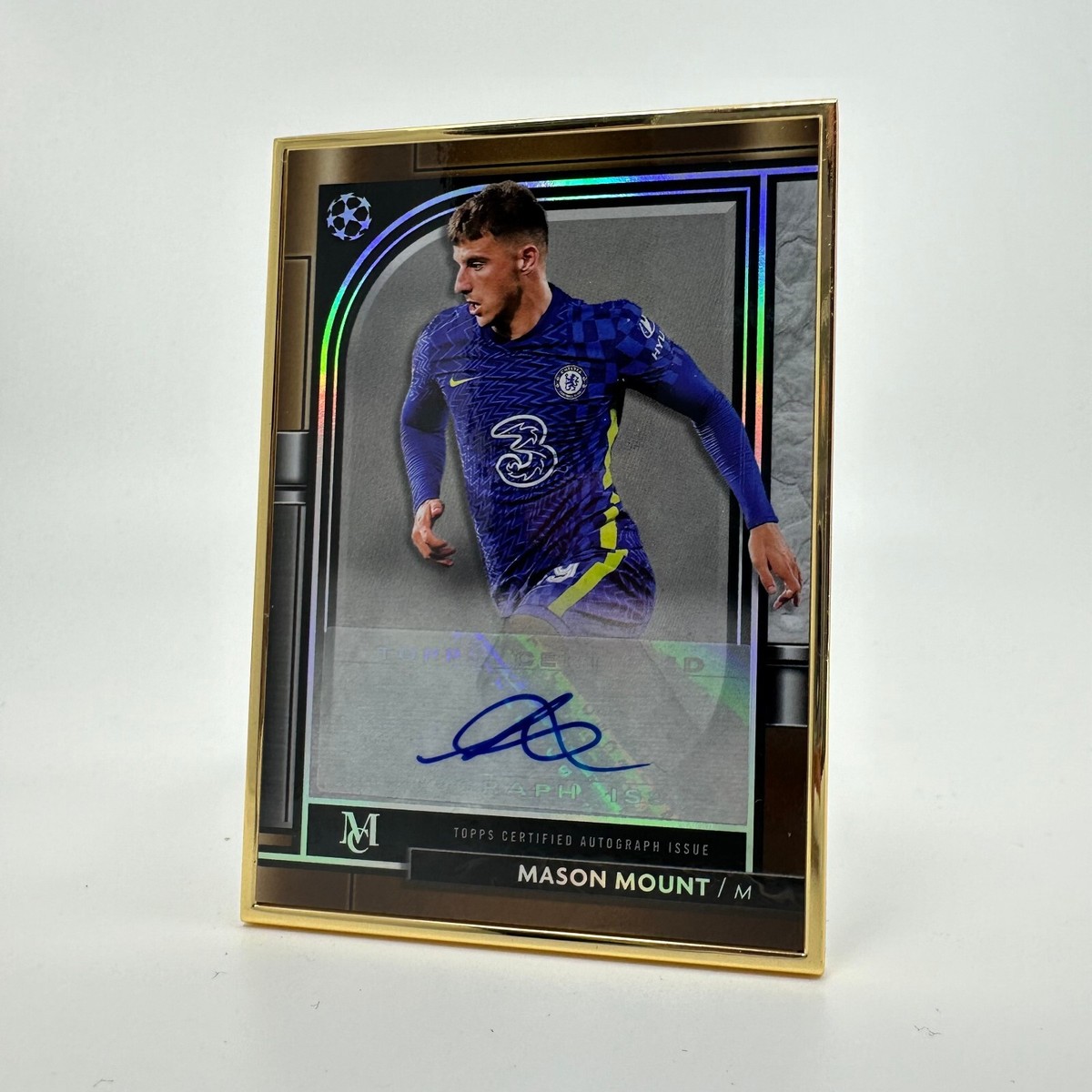2019-20 Topps ミュージアムコレクション Mason Mount 2021-22 Topps Museum UCL Mason Mount Gold Framed Auto