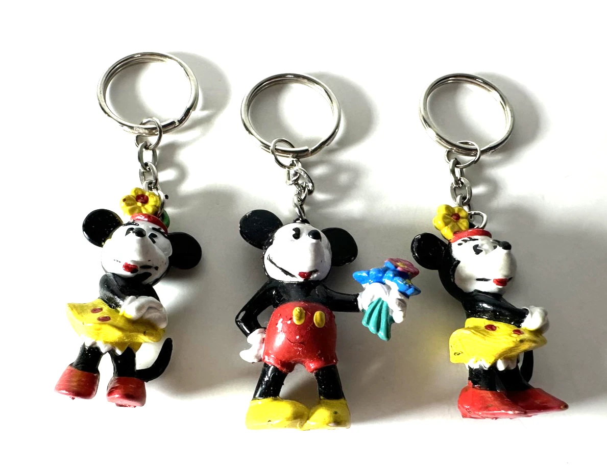 Portachiavi In Pelle Minnie Disney &ndash; Regalo Per Lei, Portachiavi Auto O Borsa, Fatto A Mano