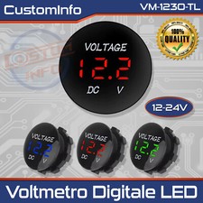 Voltmetro Digitale 12V-24V Display LED Tester Amperometro per Auto Moto Barca