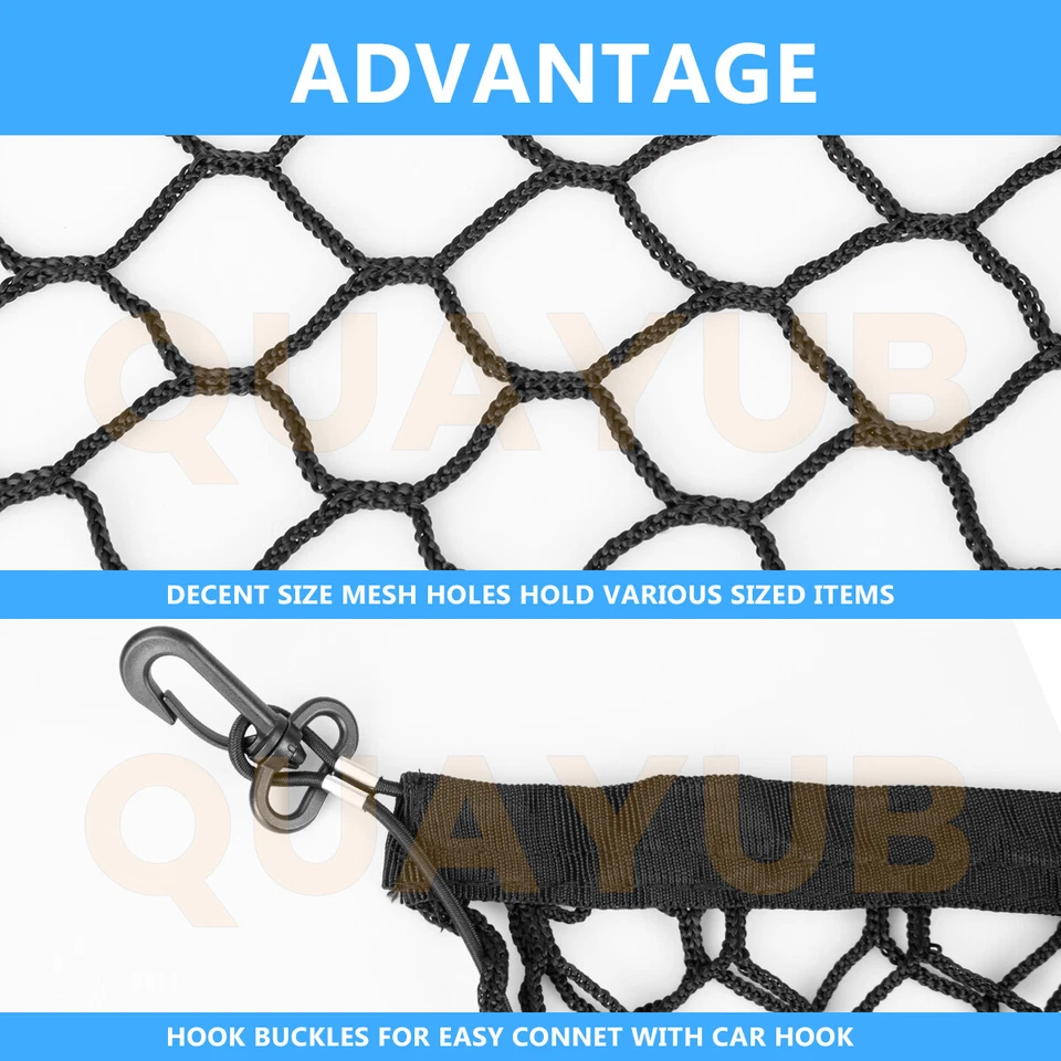 For JEEP LIBERTY 2008-2013 Trunk Envelope Cargo Storage Nylon Net Plus Mounting - Image 2 of 4