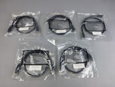  Lot of 5 CAT 6A 2 Ft Black UTP Booted Ethernet Patch Cable - NEW Surplus 