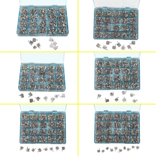 1000 piezas Brackets de ortodoncia dental de metal soporte MINI 022 345 con gancho Roth/MBT Foto 2 de 3