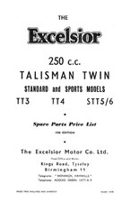 (0550) 1957-1958 Excelsior Talisman Twin parts book