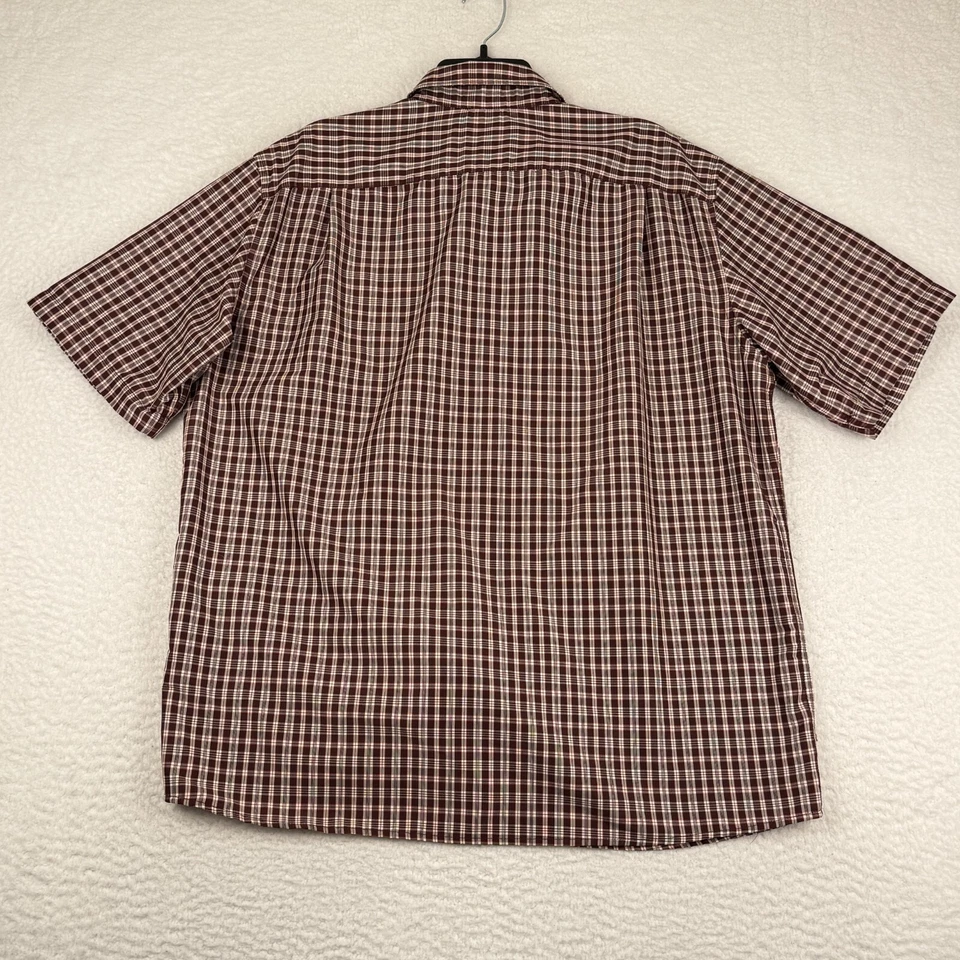 Camisa Eddie Bauer Travex Para Hombres L Roja Abotonada Pesca Senderismo Ventilada Gorpcore Foto 2 de 4
